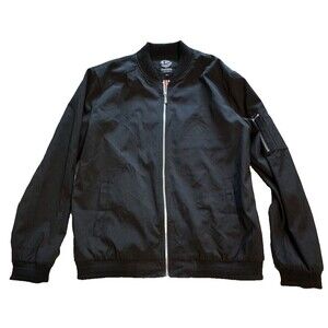 Men's Bomber Jacket Lightweight Casual Windbreaker Zip Up Coat with Pockets